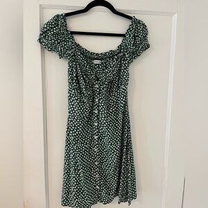 With Jean Emerald and Ivory Polka Dot Mini Dress